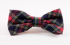 Classic Black and Red Tartan Plaid Dog Bow Tie
