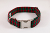 Classic Red and Green Christmas Plaid Dog Collar