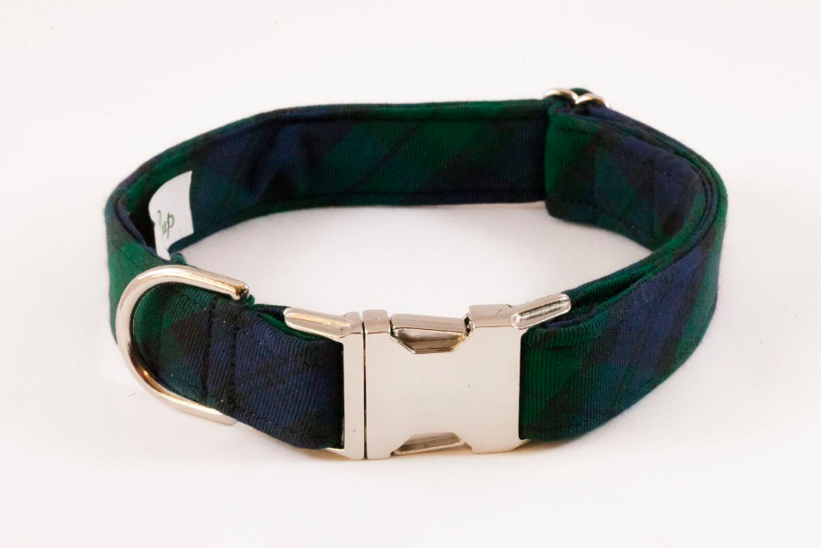 Watch Plaid Dog Collar