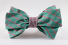 Green and Red Christmas Plaid Seersucker Girl Bow Tie Dog Collar