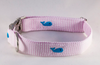 Preppy Pink Seersucker Whale Girl Dog Collar