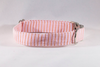 Preppy Pink and Orange Sherbet Seersucker Girl Bow Tie Dog Collar