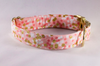 Champagne Pop Pink and Gold Polka Dot Girl Dog Bow Tie Collar--Valentine's Day