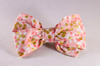 Champagne Pop Pink and Gold Polka Dot Girl Dog Bow Tie--Valentine's Day