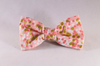 Champagne Pop Pink and Gold Polka Dot Dog Bow Tie--Valentine's Day