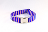 Preppy Red White and Blue Patriotic Stripes Dog Bow Tie Collar