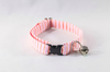 Preppy Pink and Orange Sherbet Seersucker Bow Tie Kitty Cat Collar