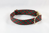 Classic Red and Green Christmas Plaid Bow Tie Dog Collar