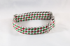 Green and Red Christmas Houndstooth Girl Dog Flower Bow Tie Collar