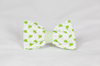 Luck of the Irish St. Patrick's Day Green Seersucker Clover Bow Tie Dog Collar